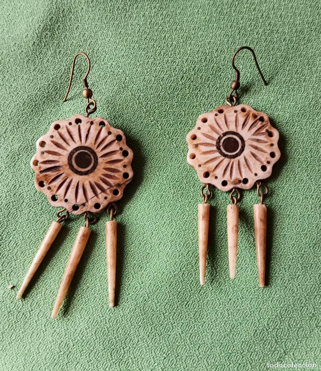 Joyeria: PENDIENTES DE HUESO TALLADO - Foto 1