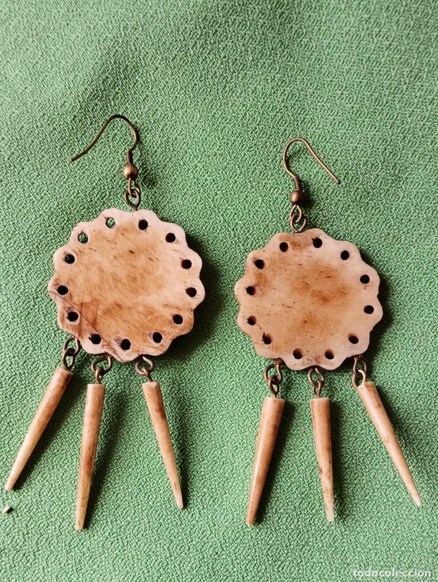 Joyeria: PENDIENTES DE HUESO TALLADO - Foto 2