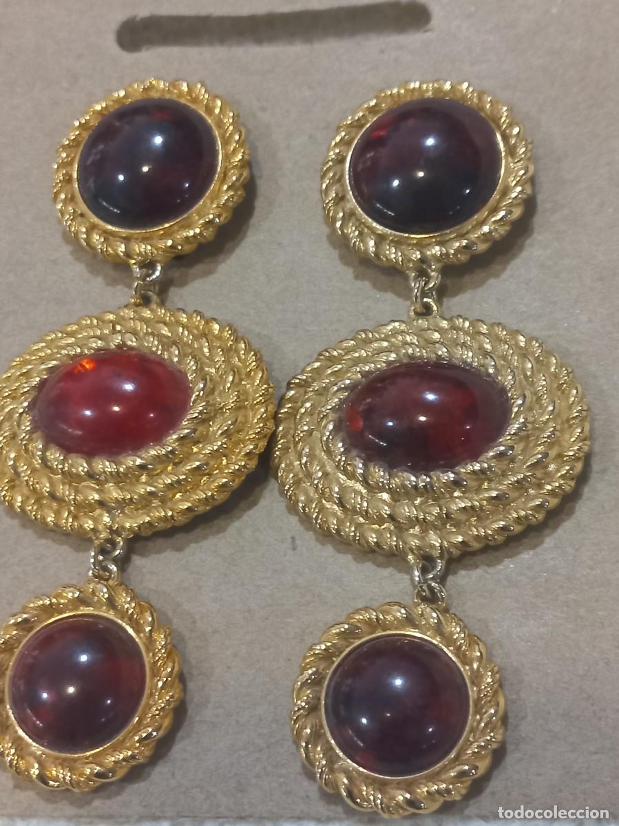 Joyeria: PENDIENTES (TRES ROSETONES-CORD&Oacute;N) granate - Foto 5