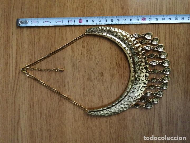 Joyeria: COLLAR CORTO DORADO ARABESCO, MORUNO. - Foto 7