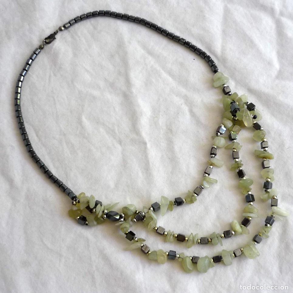 Joyeria: Collar de piedra: hematites y jade - Foto 1