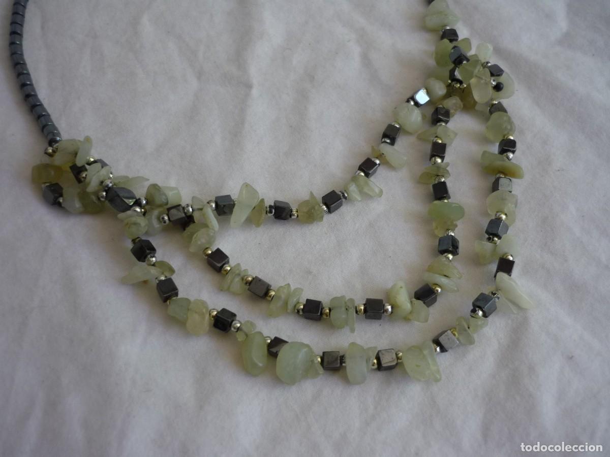 Joyeria: Collar de piedra: hematites y jade - Foto 2