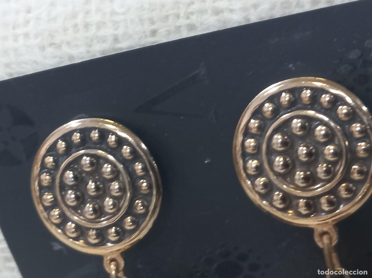 Joyeria: PENDIENTES (BORL&Oacute;N) piel-monedas - Foto 3