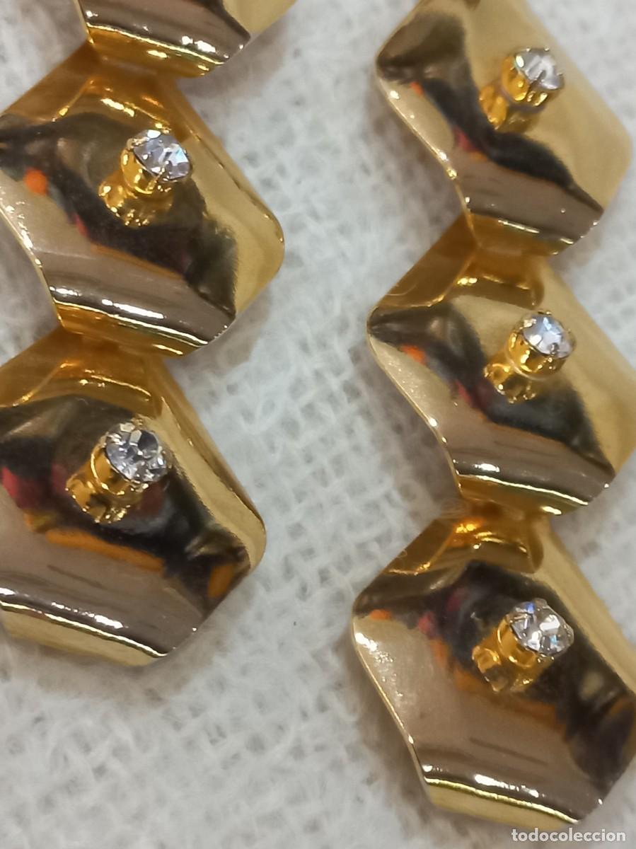 Joyeria: PENDIENTES SUPER-LARGOS (rombos) dorado-cristal - Foto 5