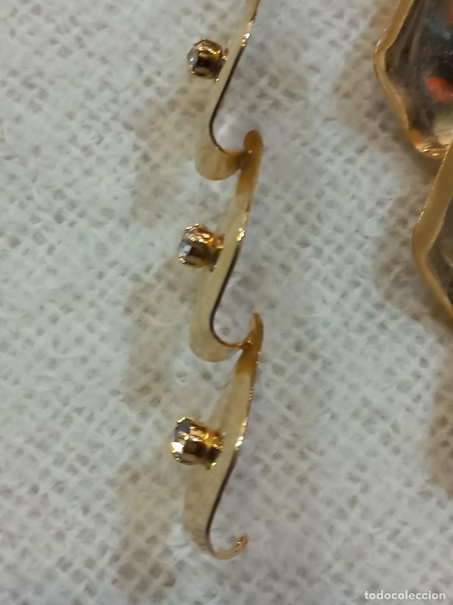 Joyeria: PENDIENTES SUPER-LARGOS (rombos) dorado-cristal - Foto 9