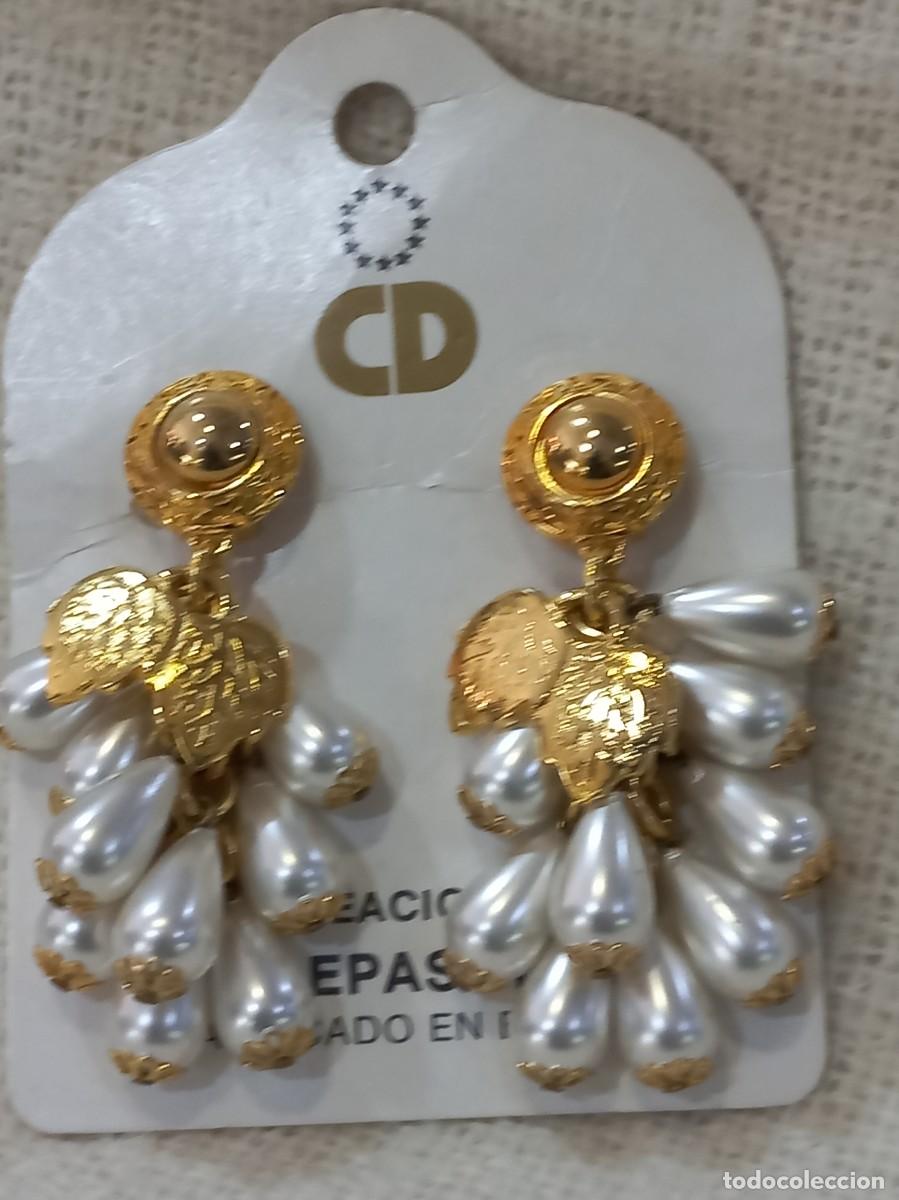 Joyeria: PENDIENTES RACIMO (Perlas ovaladas-hojas) - Foto 1