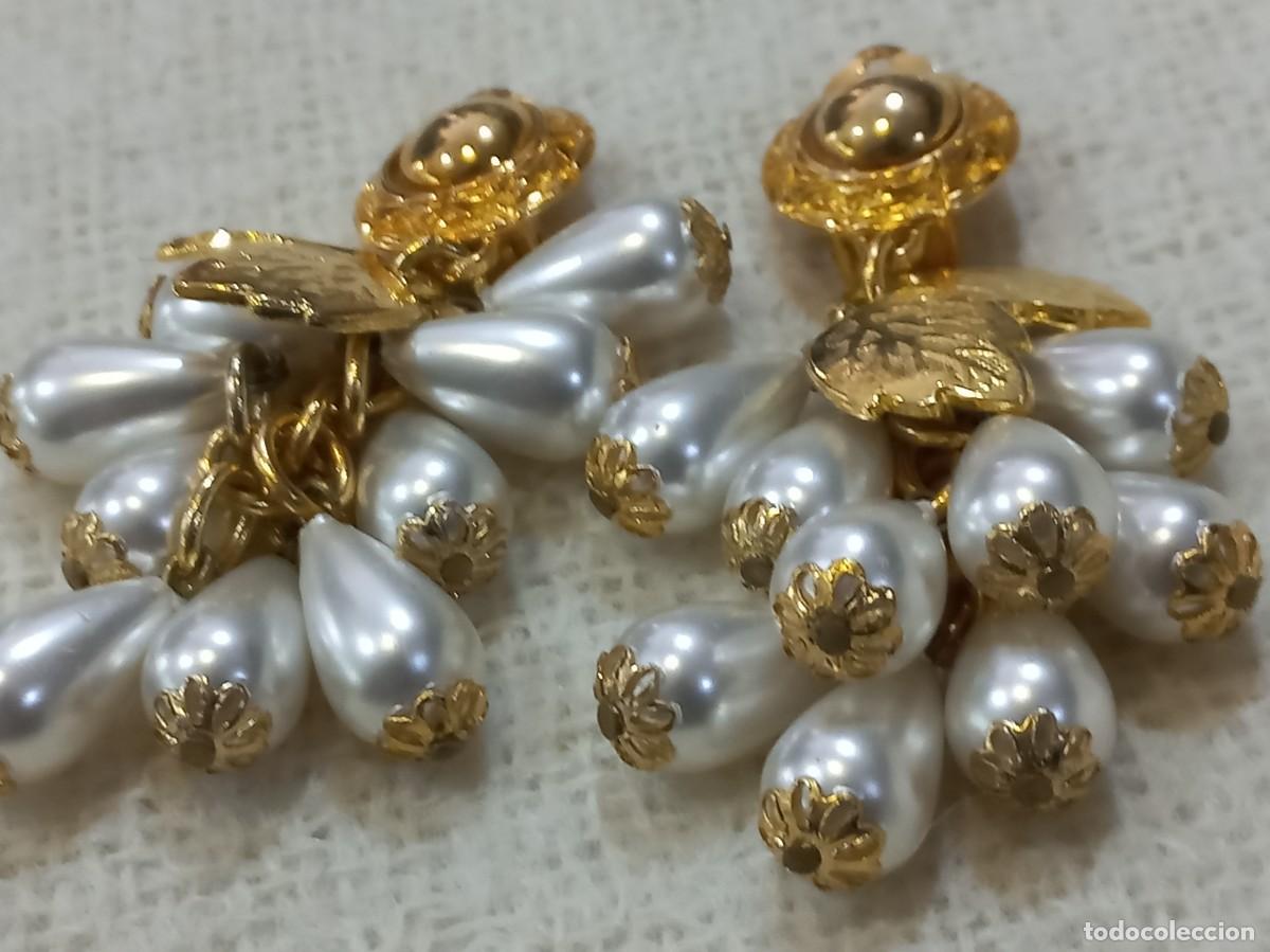 Joyeria: PENDIENTES RACIMO (Perlas ovaladas-hojas) - Foto 5