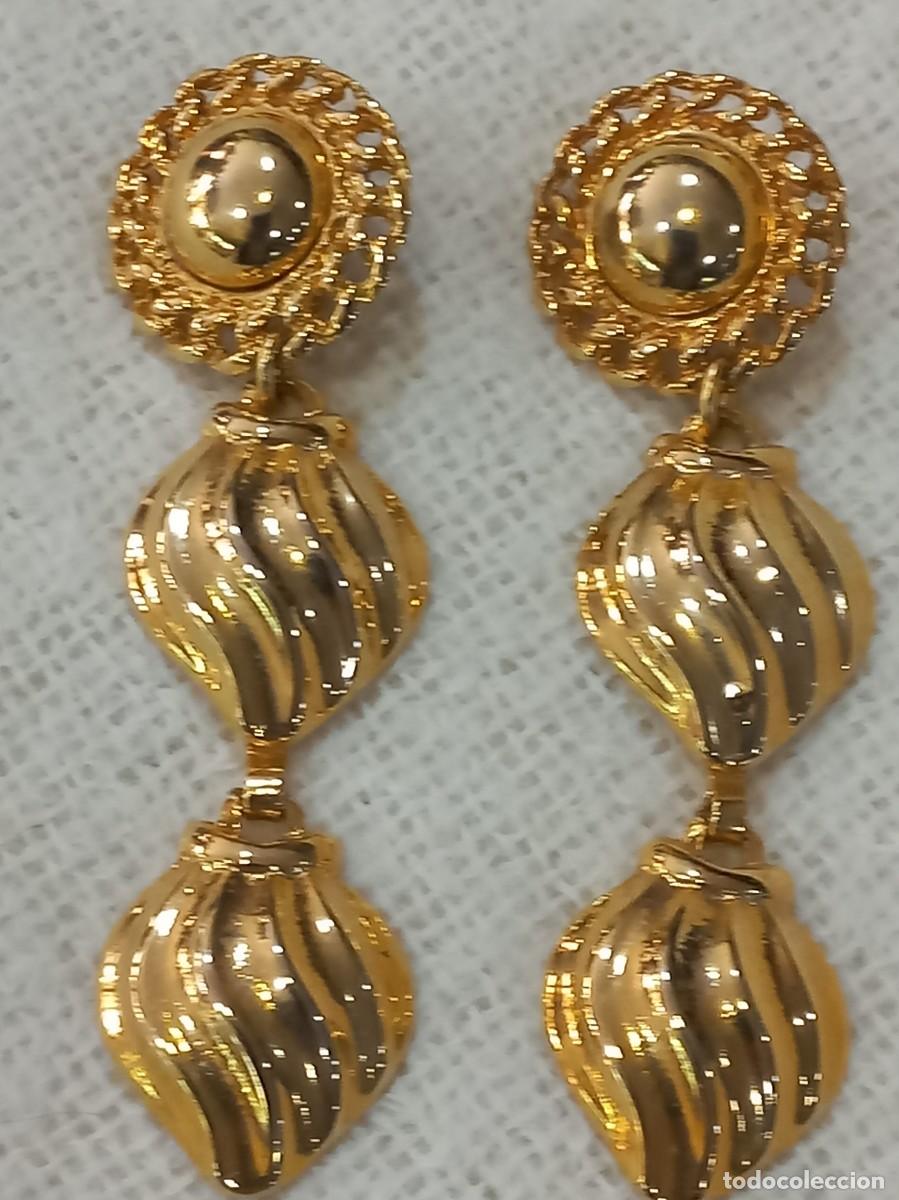 Joyeria: PENDIENTES (bombetas) bot&oacute;n con cadena - Foto 1