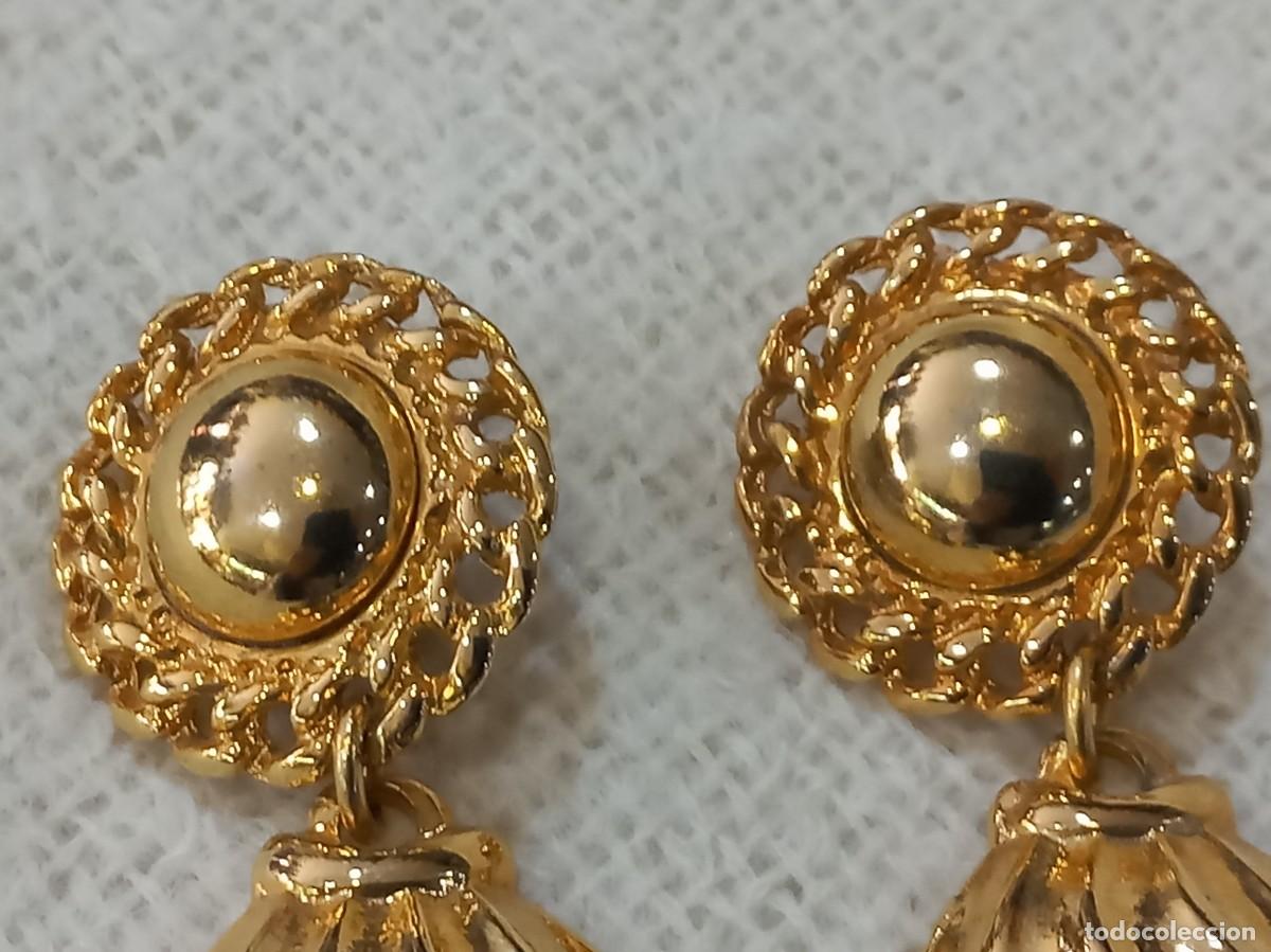 Joyeria: PENDIENTES (bombetas) bot&oacute;n con cadena - Foto 2