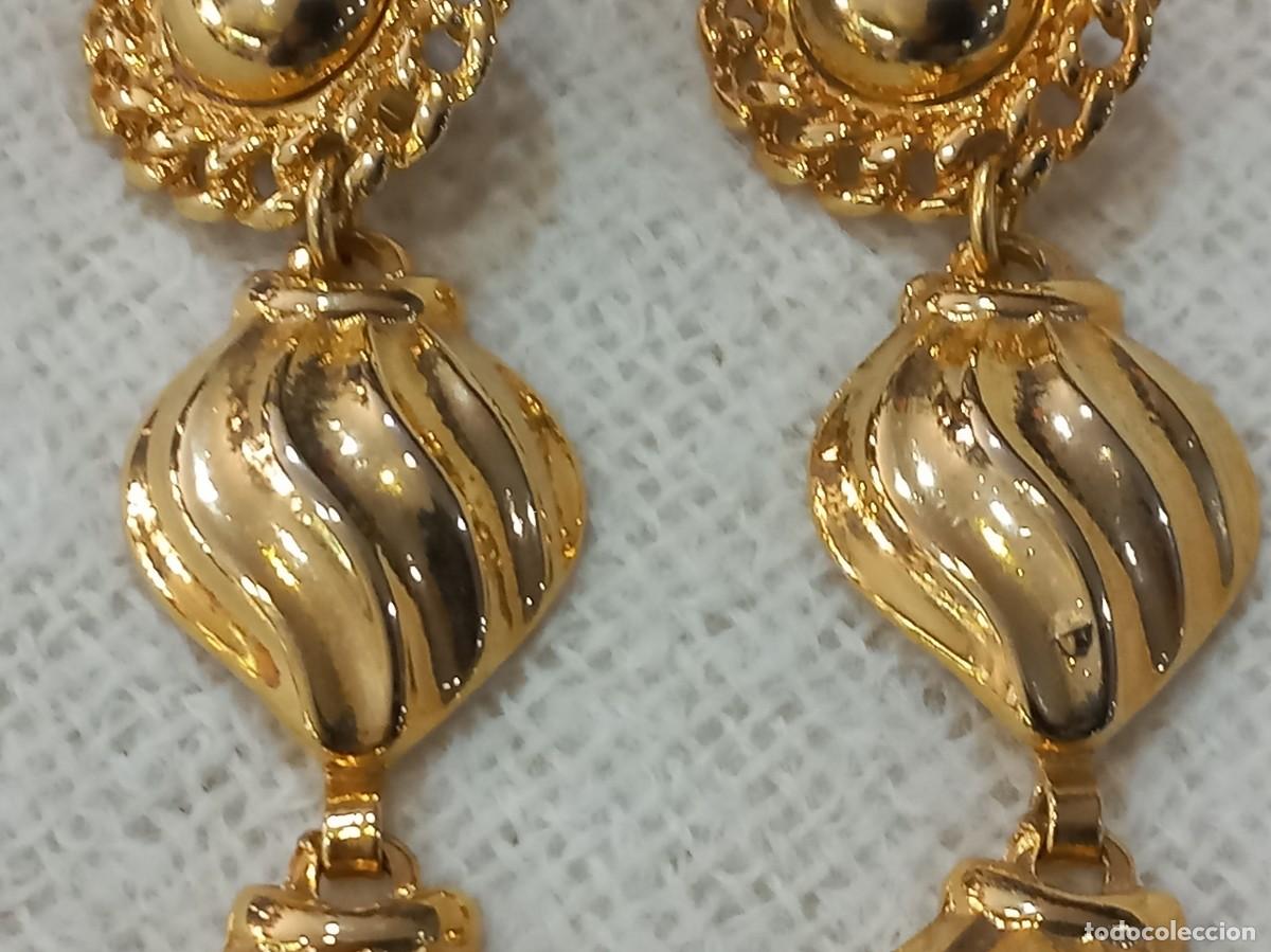 Joyeria: PENDIENTES (bombetas) bot&oacute;n con cadena - Foto 3