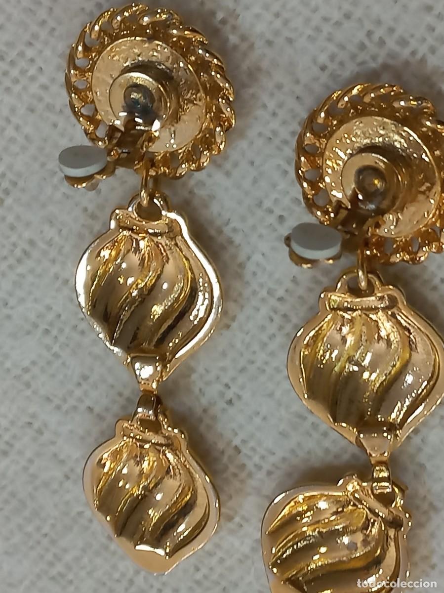 Joyeria: PENDIENTES (bombetas) bot&oacute;n con cadena - Foto 5
