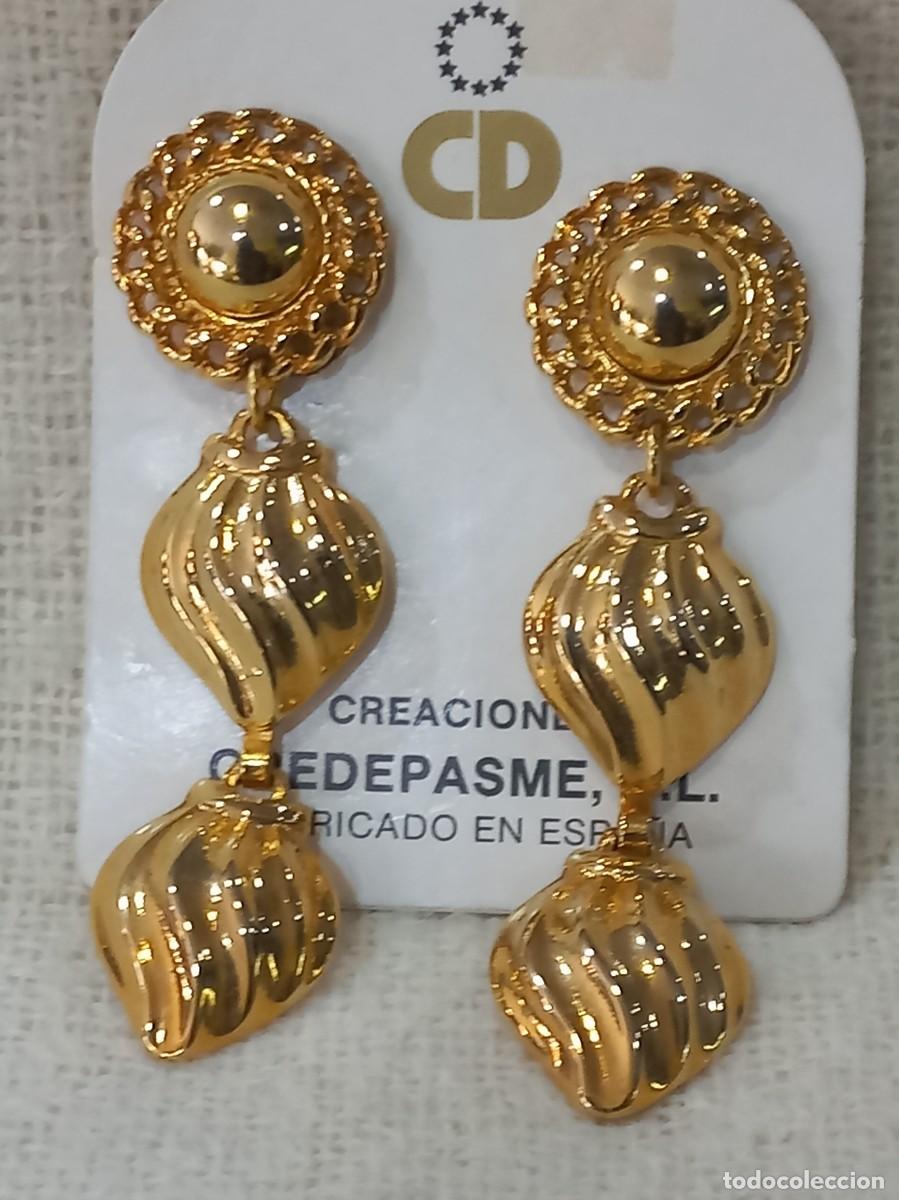 Joyeria: PENDIENTES (bombetas) bot&oacute;n con cadena - Foto 7