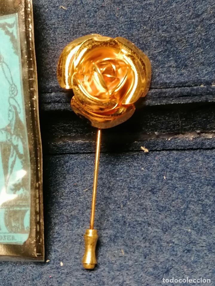 Joyeria: BROCHE DE AGUJA NUESTRA SE&Ntilde;ORA DEL ROSER DORADO - Foto 3
