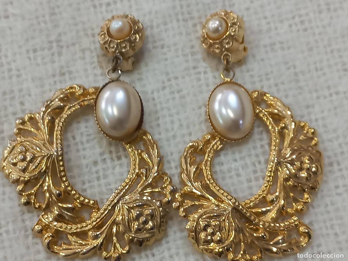 Joyeria: PENDIENTES-ARILLA IRREGULAR calada-perla - Foto 1