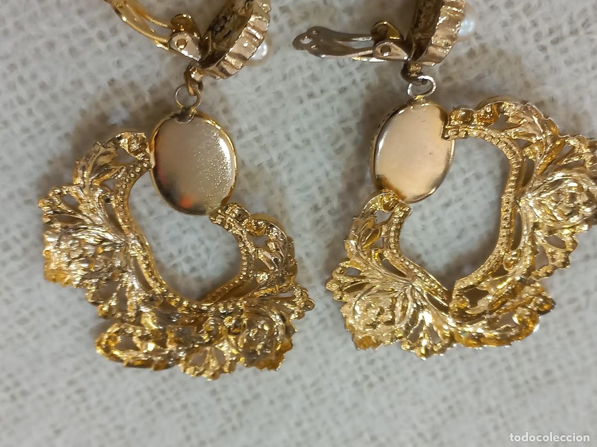 Joyeria: PENDIENTES-ARILLA IRREGULAR calada-perla - Foto 5