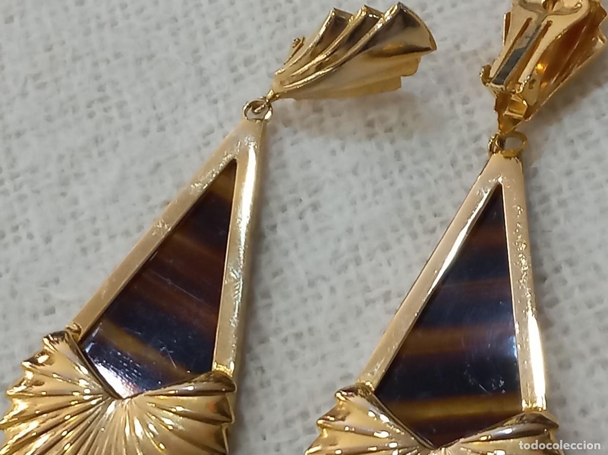 Joyeria: PENDIENTES -HOJA plana-rayada (concha) - Foto 4