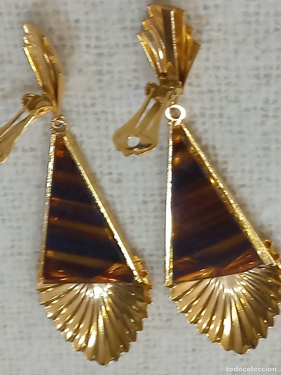 Joyeria: PENDIENTES -HOJA plana-rayada (concha) - Foto 5