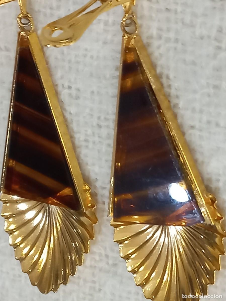 Joyeria: PENDIENTES -HOJA plana-rayada (concha) - Foto 6