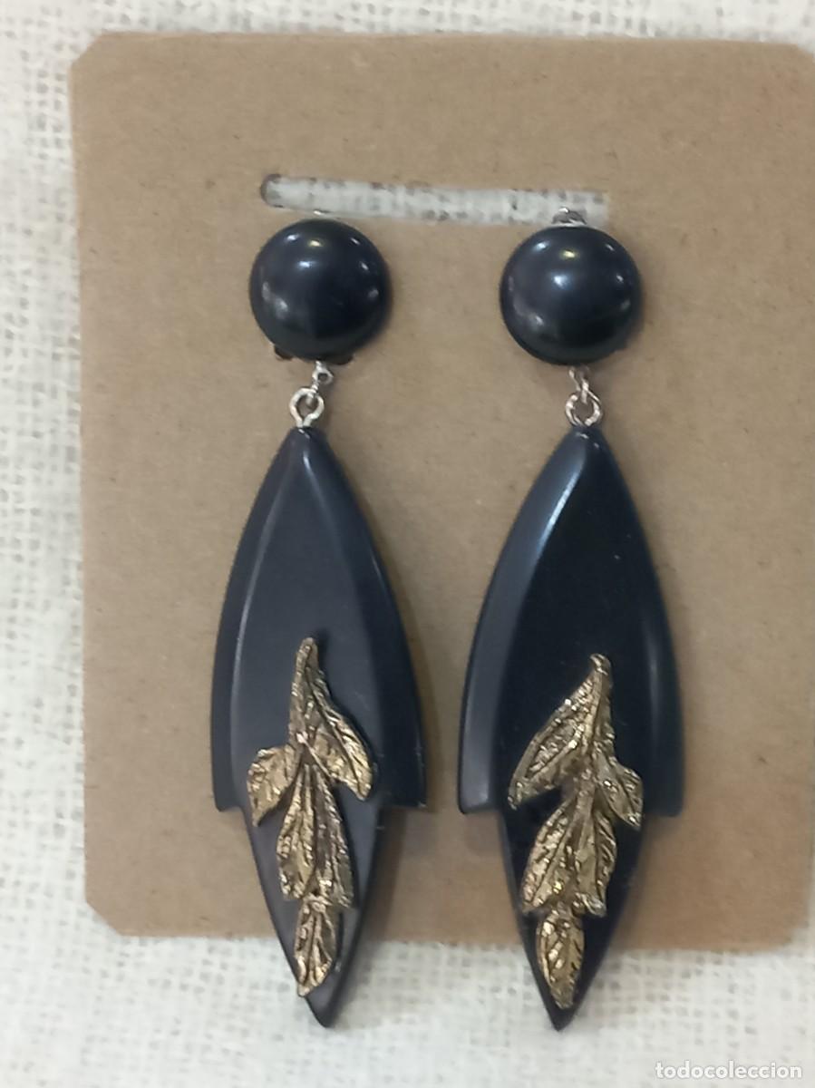 Joyeria: PENDIENTES-HOJA (pasta negra) hojas - Foto 7
