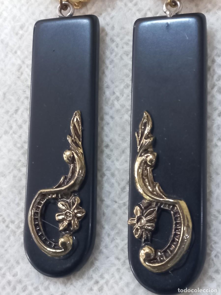 Joyeria: PENDIENTES (pasta negra) recto hojas - Foto 4