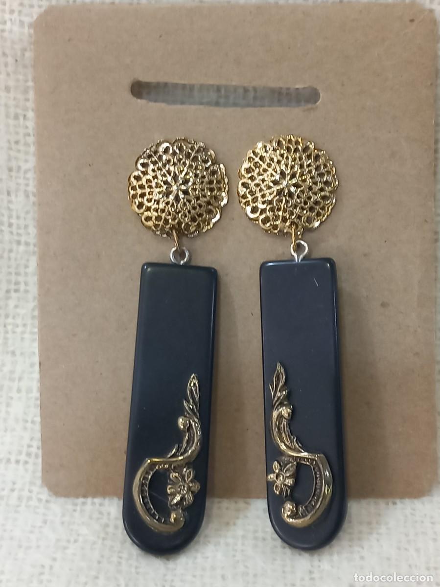 Joyeria: PENDIENTES (pasta negra) recto hojas - Foto 6