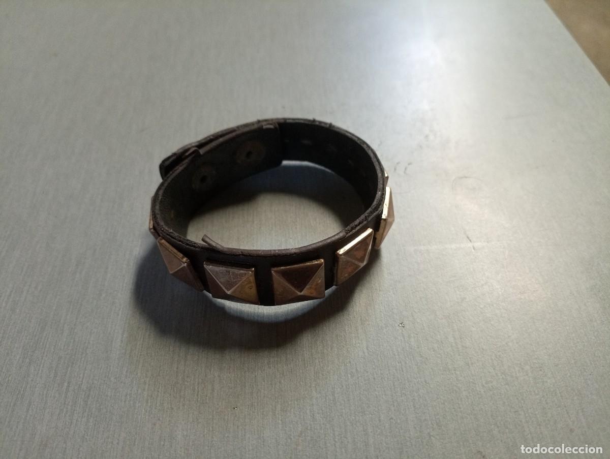 Joyeria: Pulsera cuero metal bisuter&iacute;a adorno