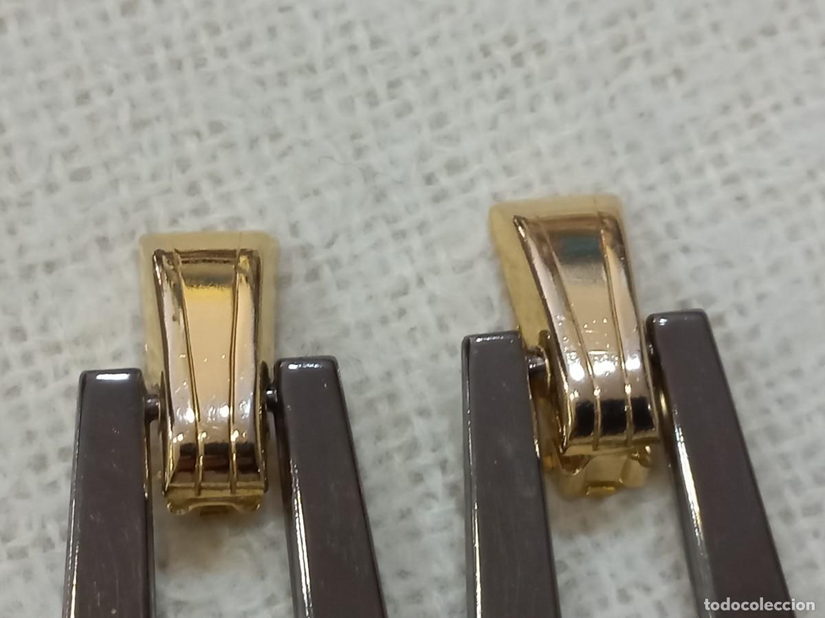 Joyeria: PENDIENTES-ARILLA cuadrada-plana-pavonada - Foto 2
