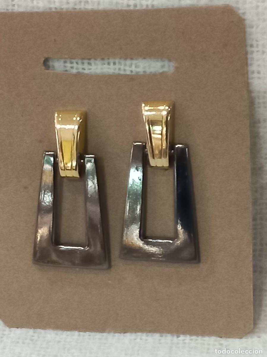 Joyeria: PENDIENTES-ARILLA cuadrada-plana-pavonada - Foto 5