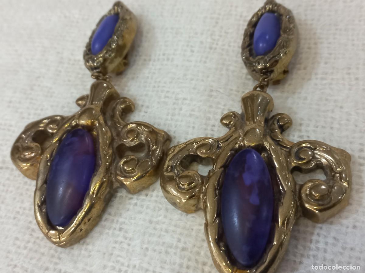 Joyeria: PENDIENTES (PASTA) HOJA morado - Foto 1