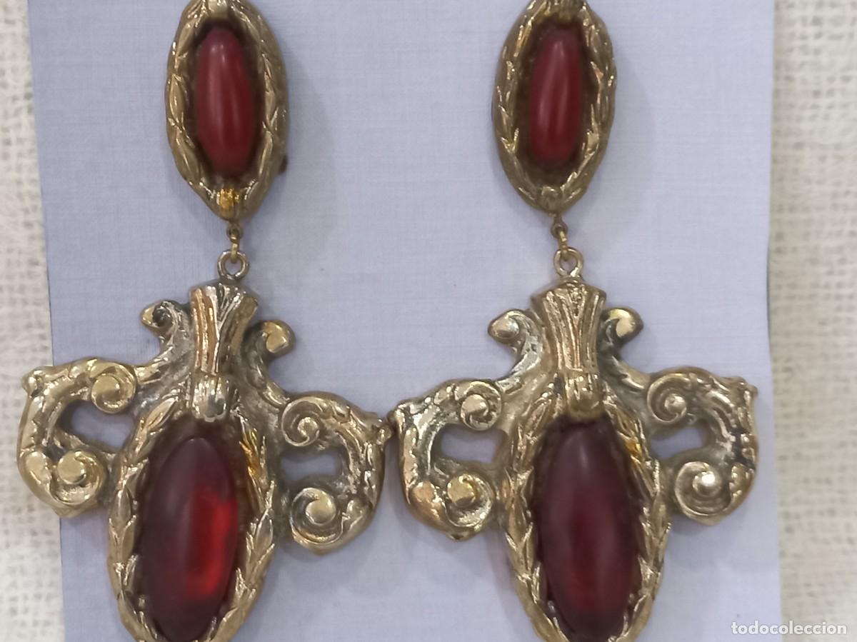 Joyeria: PENDIENTES (PASTA) HOJA granate - Foto 1