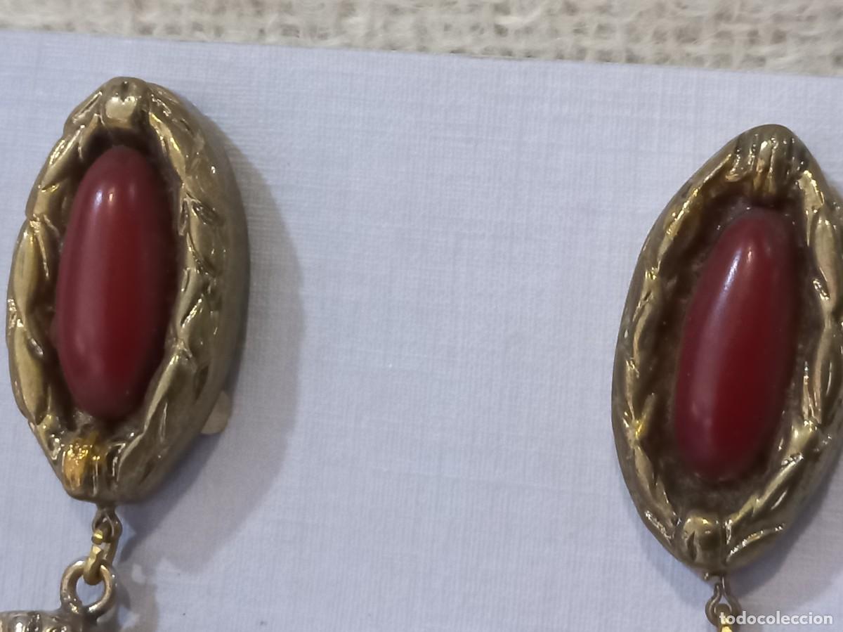 Joyeria: PENDIENTES (PASTA) HOJA granate - Foto 2