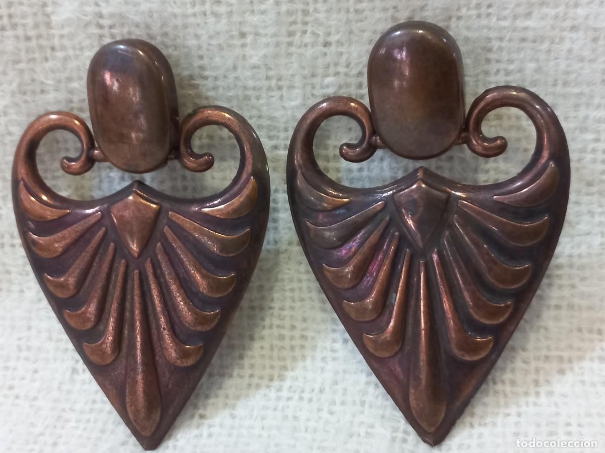 Joyeria: PENDIENTES-HOJA CORAZ&Oacute;N (pasta) cobre - Foto 1