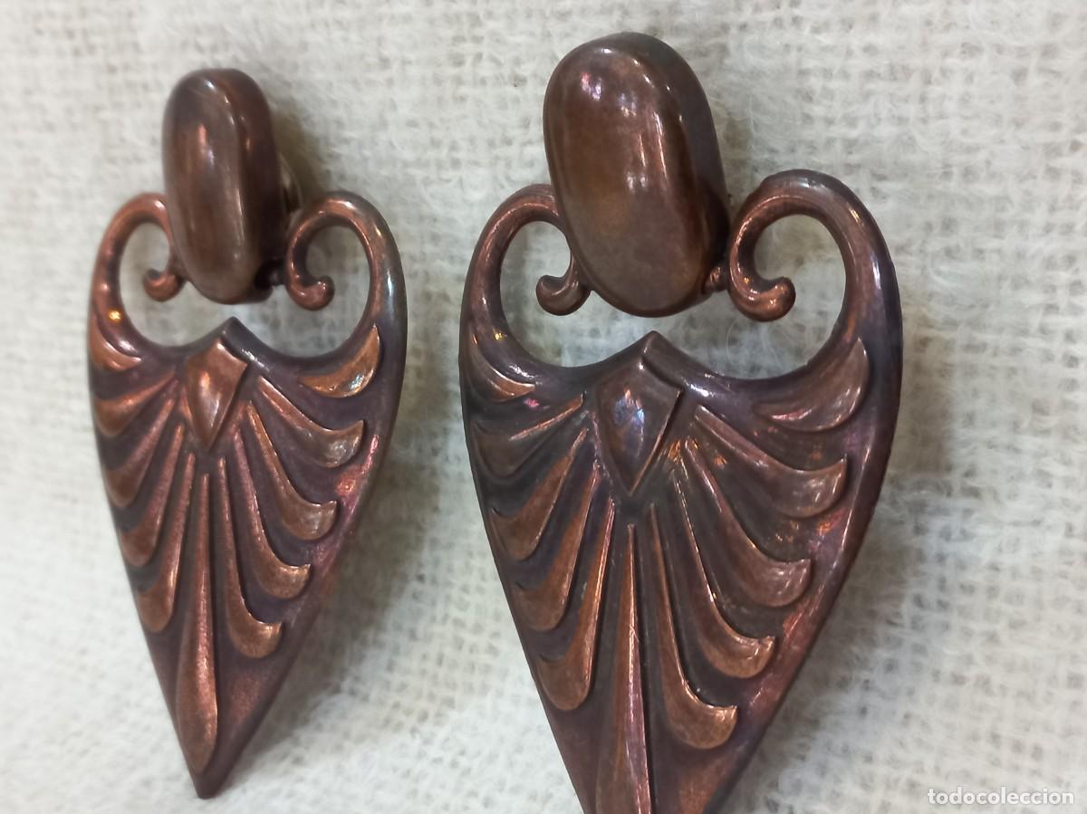 Joyeria: PENDIENTES-HOJA CORAZ&Oacute;N (pasta) cobre - Foto 3