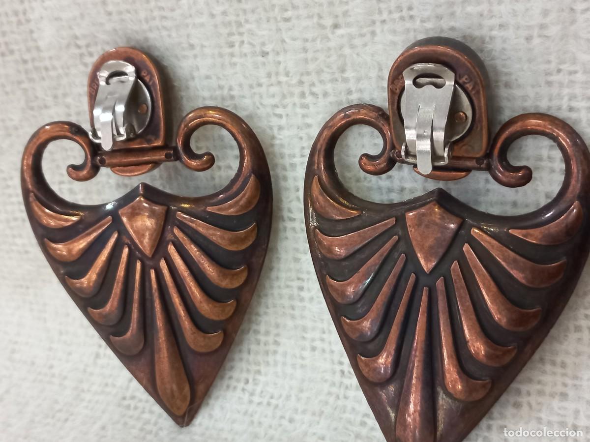 Joyeria: PENDIENTES-HOJA CORAZ&Oacute;N (pasta) cobre - Foto 4