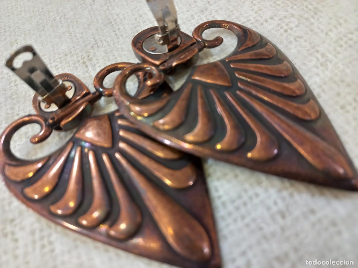 Joyeria: PENDIENTES-HOJA CORAZ&Oacute;N (pasta) cobre - Foto 6
