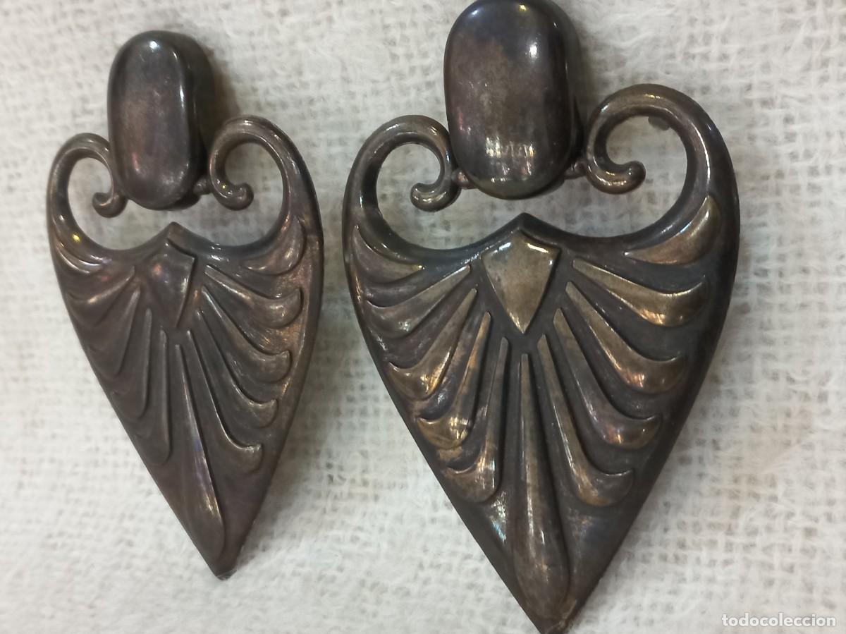 Joyeria: PENDIENTES-HOJA CORAZ&Oacute;N (pasta) dorado viejo - Foto 2