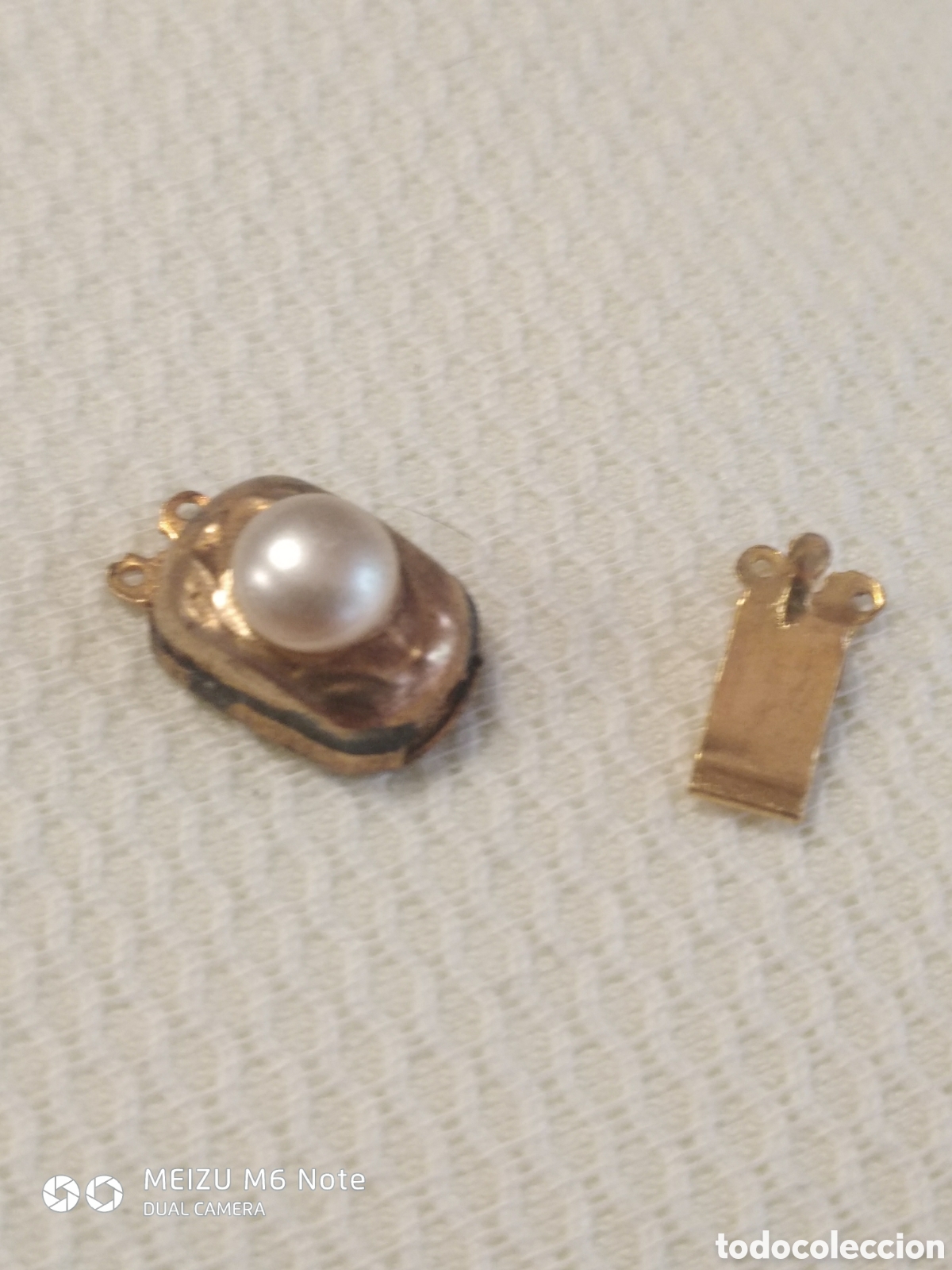Joyeria: Antiguo broche para collar con perla - Foto 4