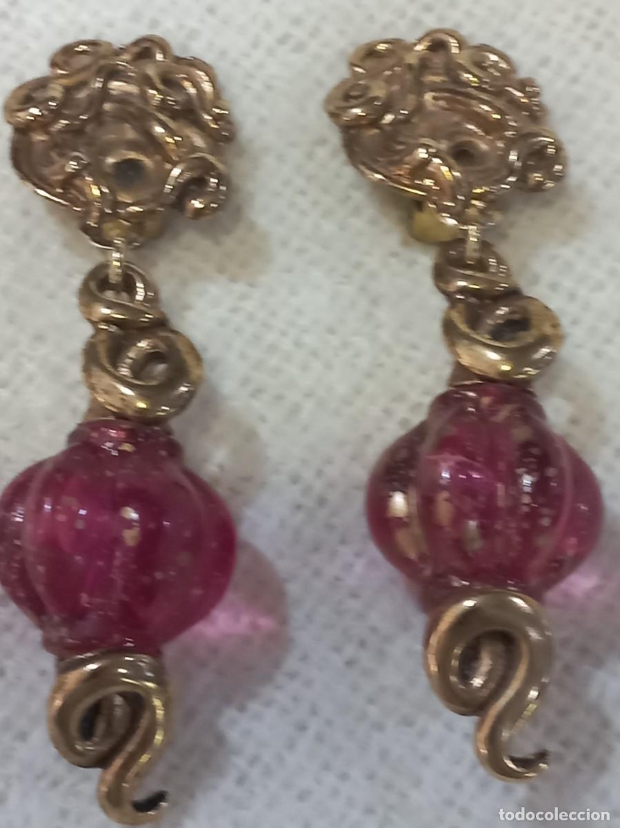 Joyeria: PENDIENTES (BOLA-FARORILLO) granate - Foto 1