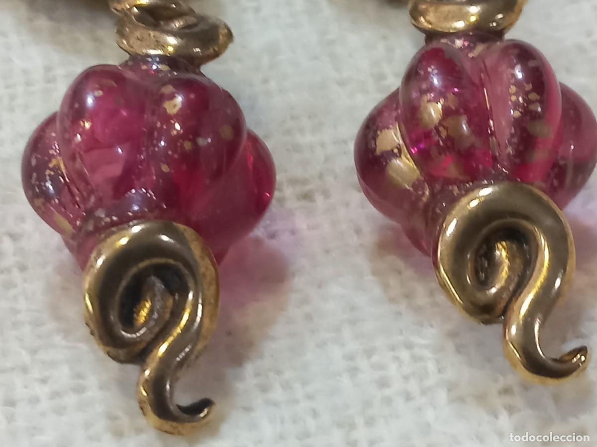 Joyeria: PENDIENTES (BOLA-FARORILLO) granate - Foto 2