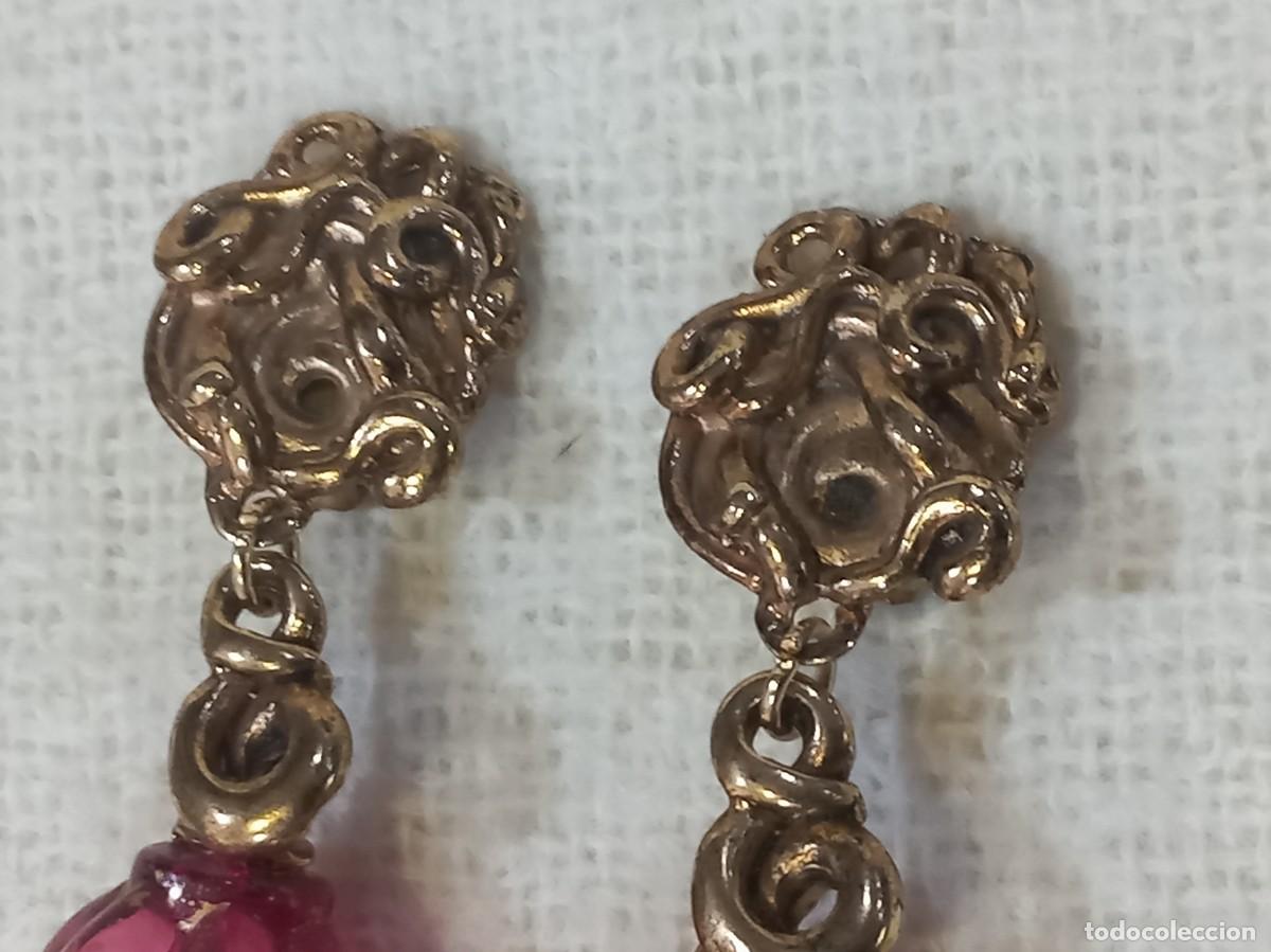 Joyeria: PENDIENTES (BOLA-FARORILLO) granate - Foto 3