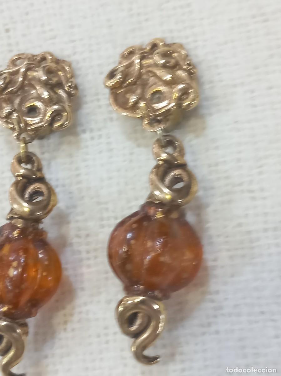 Joyeria: PENDIENTES (BOLA-FAROLILLO) marr&oacute;n - Foto 3