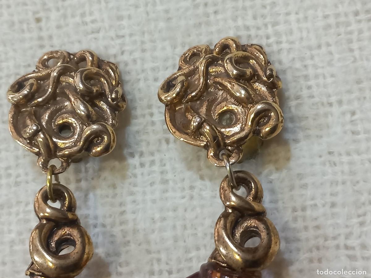Joyeria: PENDIENTES (BOLA-FAROLILLO) marr&oacute;n - Foto 4