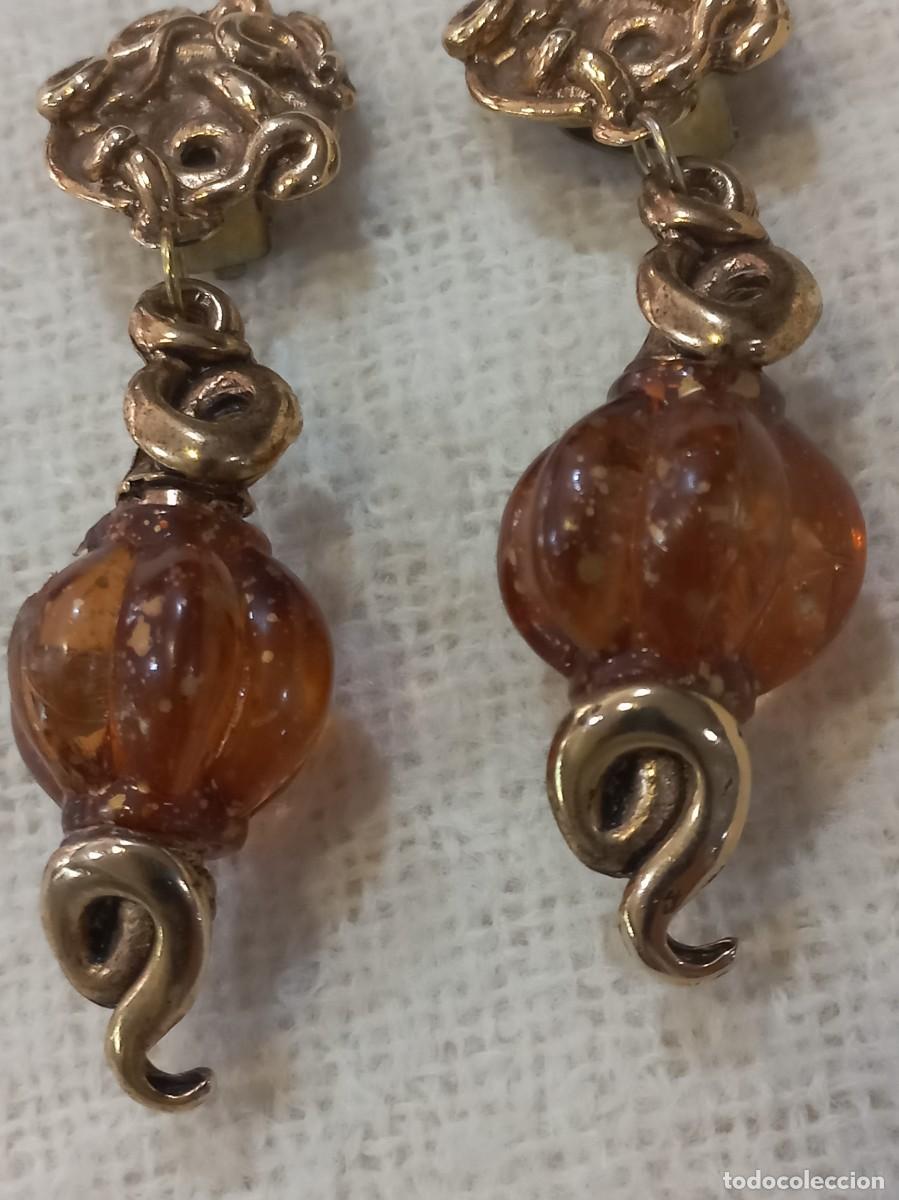 Joyeria: PENDIENTES (BOLA-FAROLILLO) marr&oacute;n - Foto 1