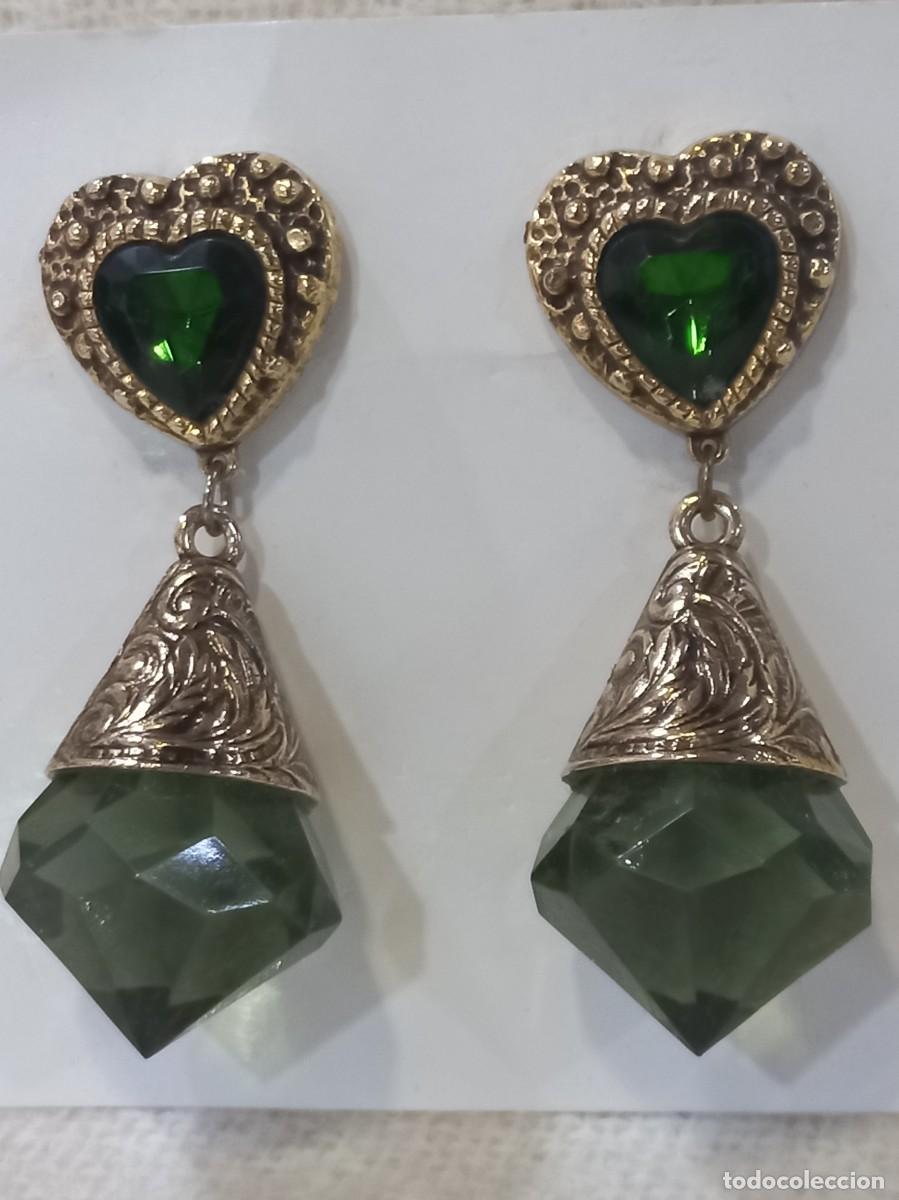 Joyeria: PENDIENTES LARGOS (PRISMA) verde-transparente - Foto 1