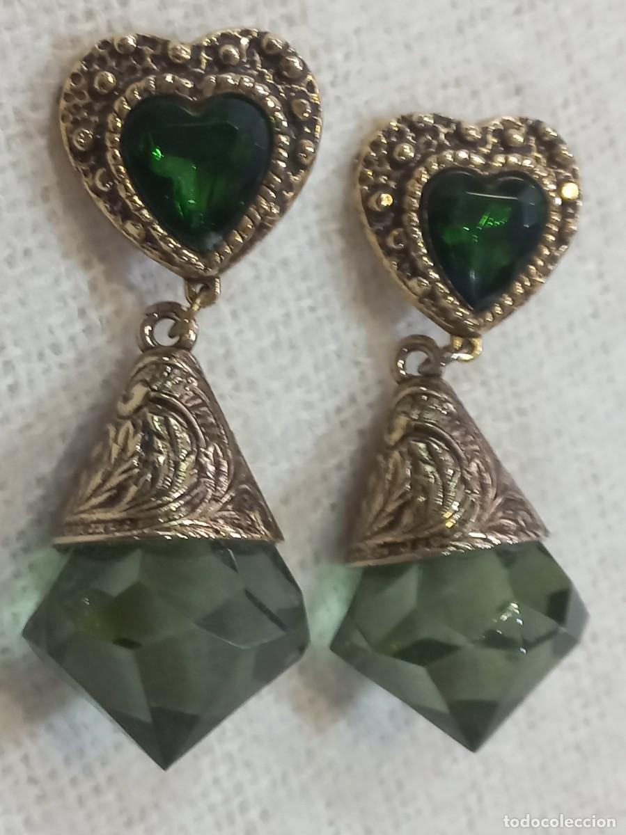 Joyeria: PENDIENTES LARGOS (PRISMA) verde-transparente - Foto 2