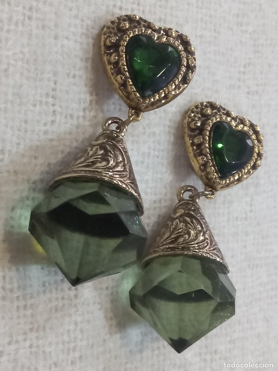 Joyeria: PENDIENTES LARGOS (PRISMA) verde-transparente - Foto 3