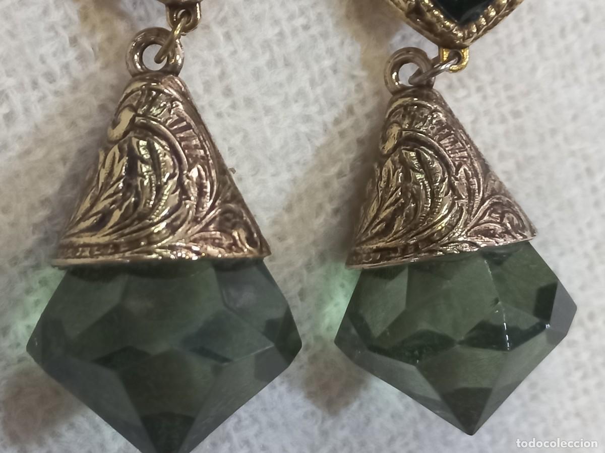 Joyeria: PENDIENTES LARGOS (PRISMA) verde-transparente - Foto 4
