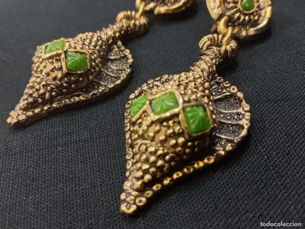 Joyeria: PENDIENTES LARGOS (COBRA) verde - Foto 3