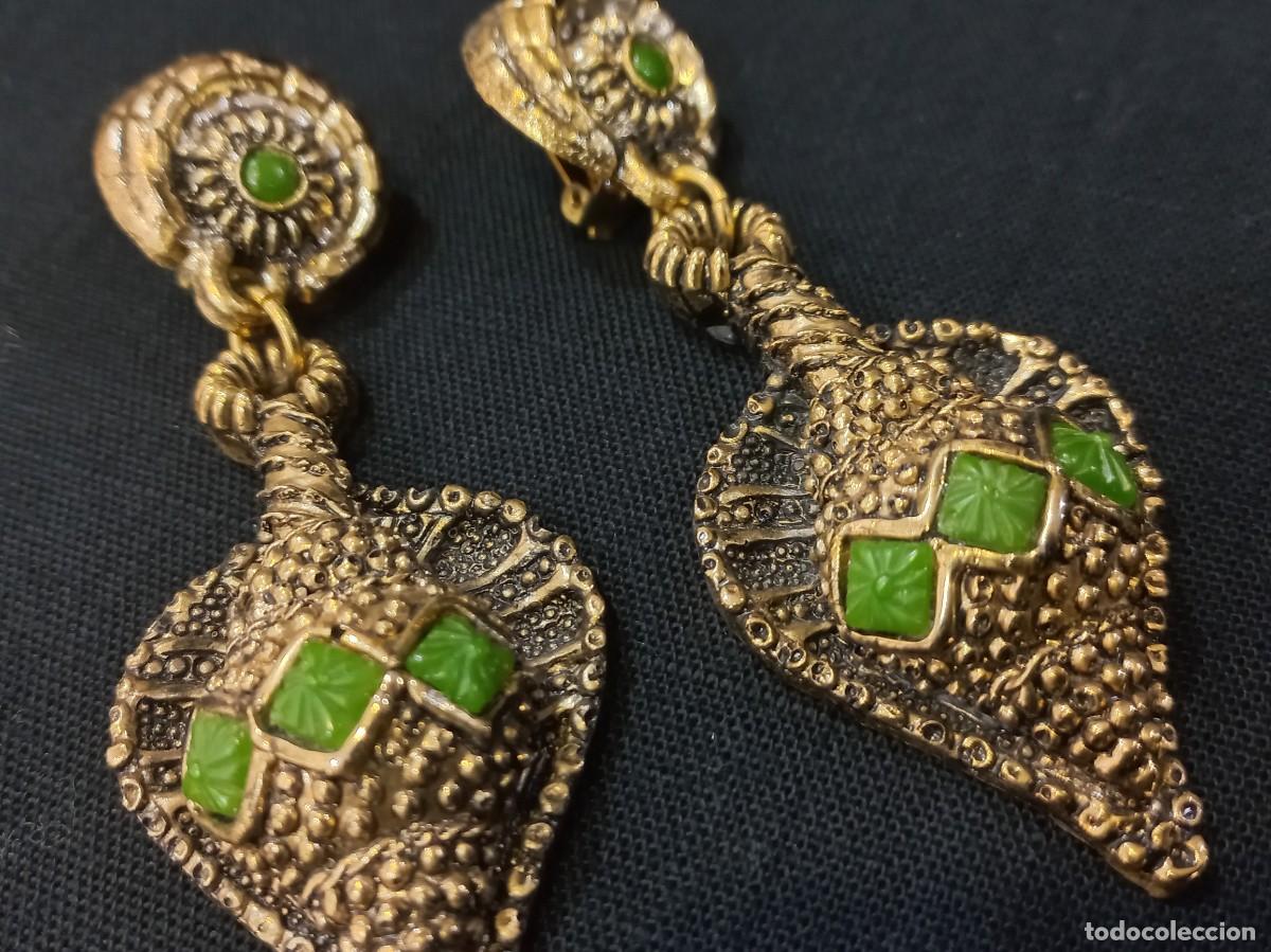 Joyeria: PENDIENTES LARGOS (COBRA) verde - Foto 4