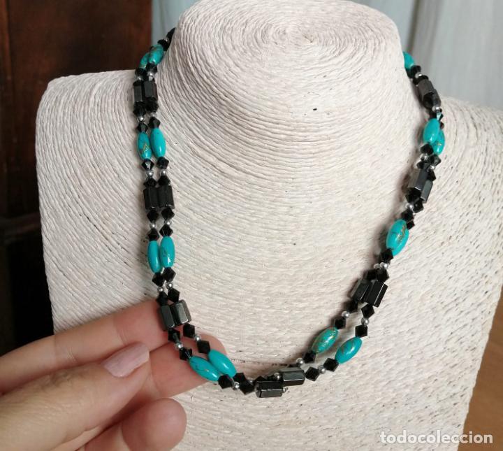 Joyeria: COLLAR, PULSERA, DE IMANES. AZUL Y NEGRO. - Foto 4